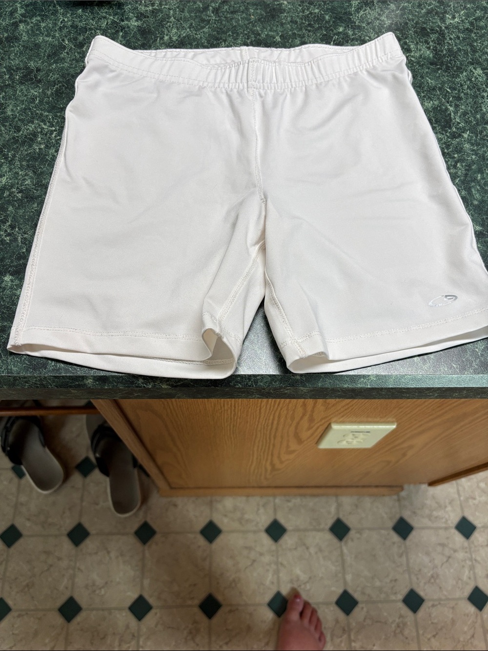 Girls Champion White Athletic Training Shorts
